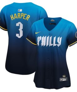 Bryce Harper Philadelphia Phillies Nike Women's 2024 City Connect Limited Player Jersey - Blue