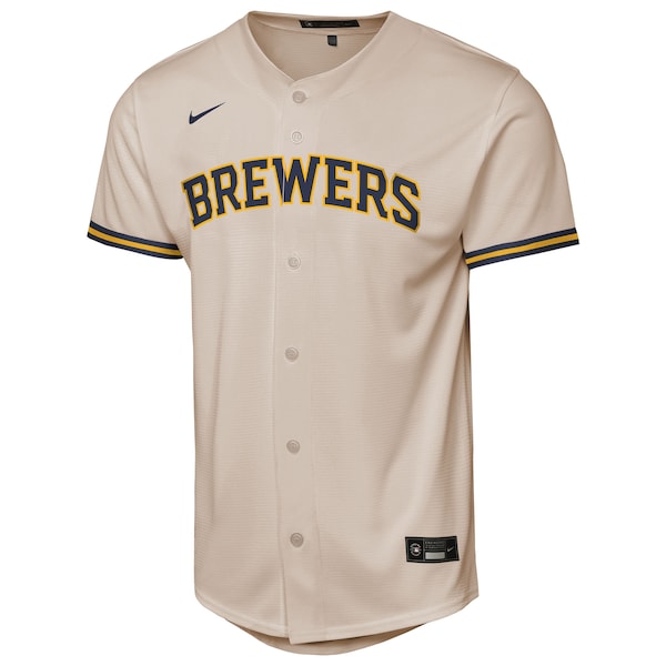 Milwaukee Brewers Nike Youth Home Replica Jersey - Cream - Image 2