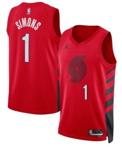Anfernee Simons Portland Trail Blazers Jordan Brand Unisex Swingman Jersey - Statement Edition - Red