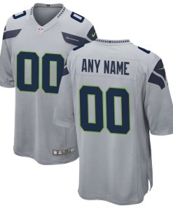 Seattle Seahawks Nike Alternate Custom Game Jersey - Gray