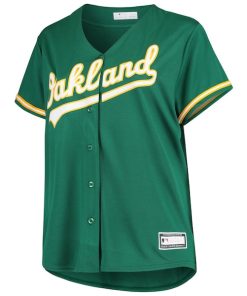 Alternative view of Oakland Athletics Women's Plus Size Alternate Replica Team Jersey - Green