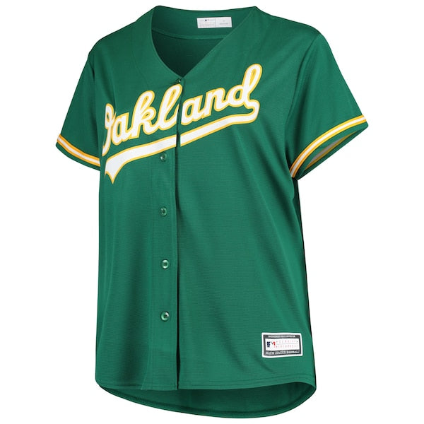 Oakland Athletics Women's Plus Size Alternate Replica Team Jersey - Green - Image 2