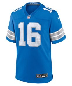 Alternative view of Jared Goff Detroit Lions Nike Game Jersey - Blue