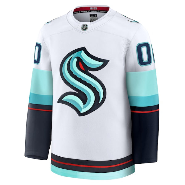 Seattle Kraken Away Premium Custom Jersey - White/Navy - Image 3