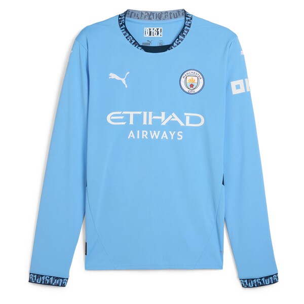 Jack Grealish Manchester City Puma 2024/25 Home Replica Long Sleeve Player Jersey - Light Blue - Image 2