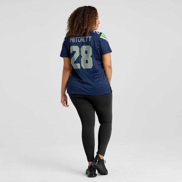 Nehemiah Pritchett Seattle Seahawks Nike Women's Game Jersey - College Navy - Image 4