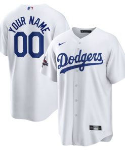 Los Angeles Dodgers Nike 2024 World Series Champions Home Custom Replica Jersey - White