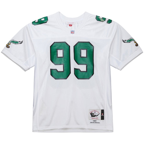 Jerome Brown Philadelphia Eagles 1991 Authentic Throwback Retired Player Jersey - White - Image 2