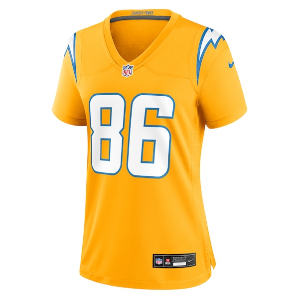 Oronde Gadsden Los Angeles Chargers Nike Women's Alternate Charger Power Game Jersey - Gold/Navy/Powder Blue - Image 3