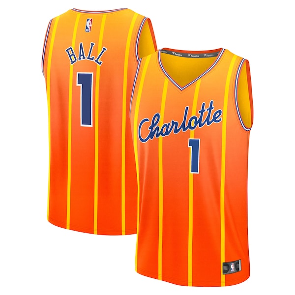 LaMelo Ball Charlotte Hornets Youth 2025/26 City Edition Fast Break Jersey - Orange
