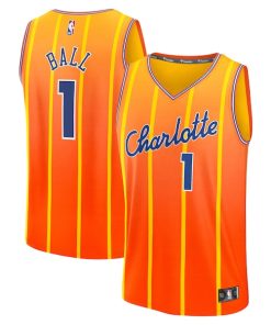 LaMelo Ball Charlotte Hornets  2025/26 City Edition Fast Break Jersey - Orange