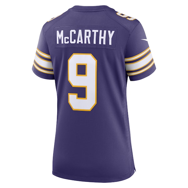 J.J. McCarthy Minnesota Vikings Nike Women's 2nd Alternate 2024 NFL Draft First Round Pick Player Game Jersey - Purple - Image 3