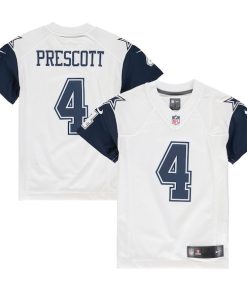 Dak Prescott Dallas Cowboys Nike Youth Color Rush Game Jersey - White/Navy