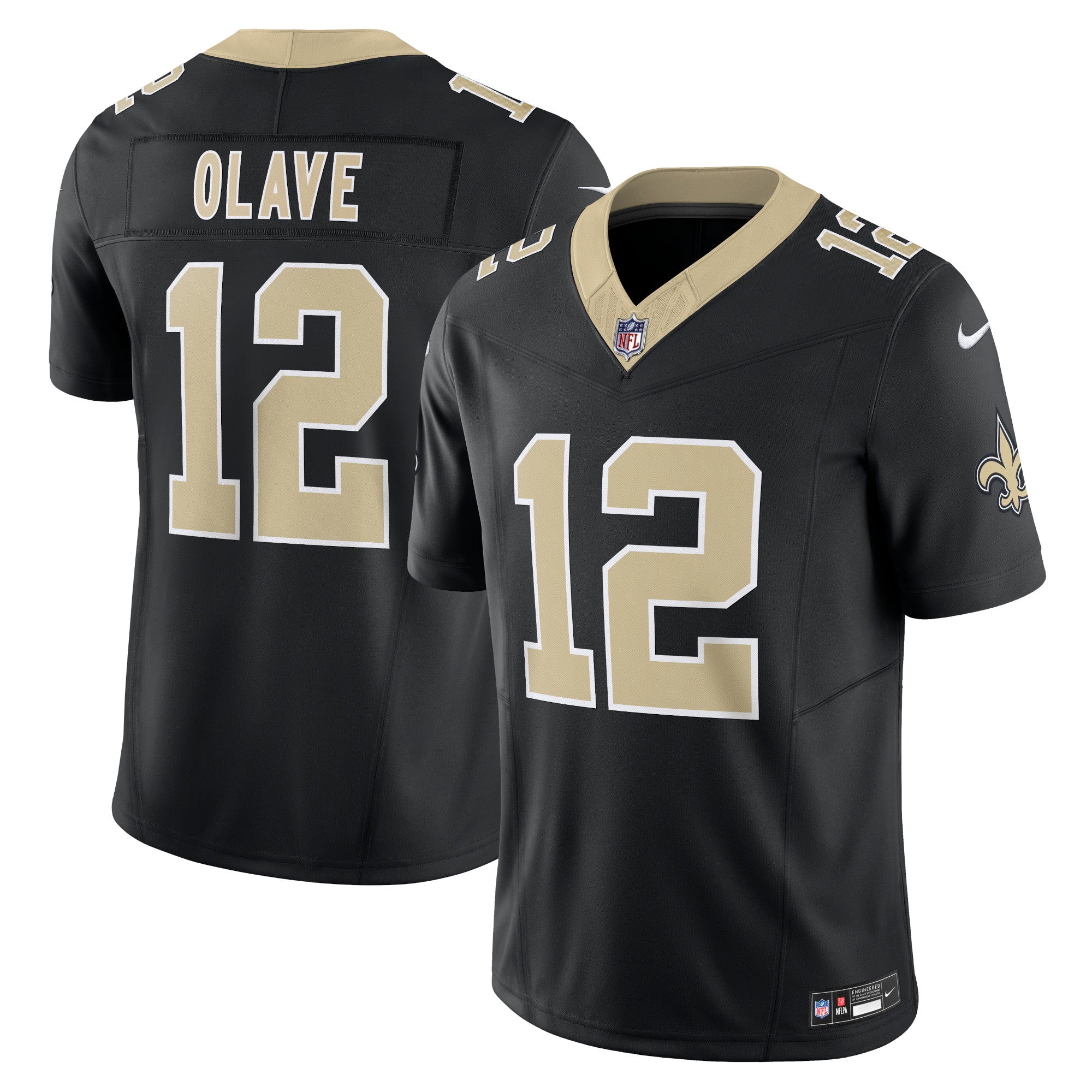 Chris Olave New Orleans Saints Nike Gameday Golds Alternate Vapor F.U.S.E. Limited Jersey - Gold/Black - Image 6