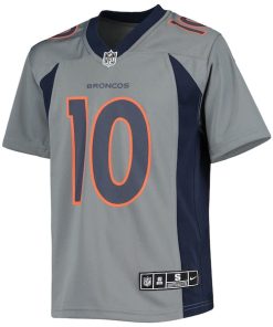Alternative view of Jerry Jeudy Denver Broncos Nike Youth Inverted Team Game Jersey - Gray