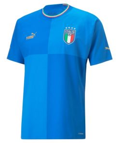 Alternative view of Italy National Team Puma 2022/23 Home Authentic Blank Jersey - Blue
