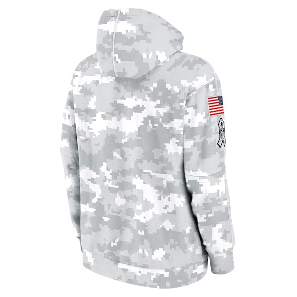 Pittsburgh Steelers Nike 2024 Salute to Service Club Fleece Pullover Hoodie - Arctic Camo - Image 3