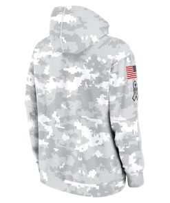 Alternative view of Los Angeles Chargers Nike 2024 Salute to Service Club Fleece Pullover Hoodie - Arctic Camo
