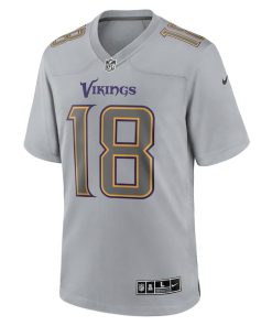 Alternative view of Justin Jefferson Minnesota Vikings Nike Atmosphere Fashion Game Jersey - Gray