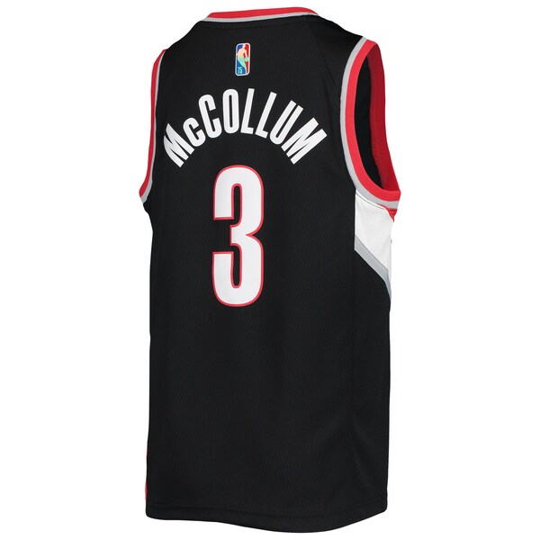 C.J. McCollum Portland Trail Blazers Nike Youth 2021/22 Diamond Swingman Jersey - Icon Edition - Black - Image 3