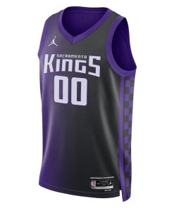 Alternative view of Sacramento Kings Jordan Brand Unisex Swingman Custom Jersey - Statement Edition - Purple