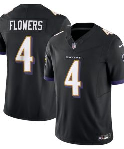 Zay Flowers Baltimore Ravens Nike Alternate Vapor F.U.S.E. Limited Jersey - Black