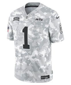 Alternative view of Sauce Gardner New York Jets Nike 2024 Salute to Service Limited Jersey - Arctic Camo