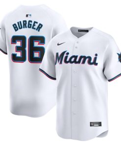 Jake Burger Miami Marlins Nike Home Limited Player Jersey - White