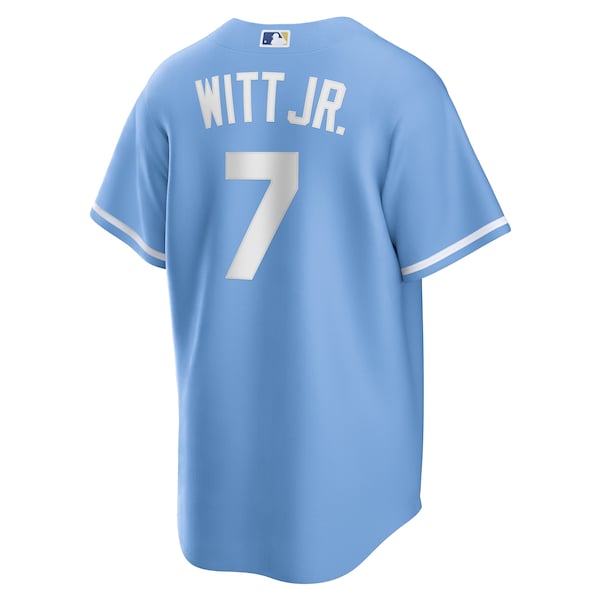 Bobby Witt Jr. Kansas City Royals Nike Alternate Replica Jersey - Light Blue/White/Rush Blue/Gray - Image 4