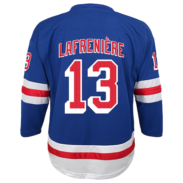 Alexis Lafreniere New York Rangers Youth Home Replica Player Jersey - Blue - Image 3
