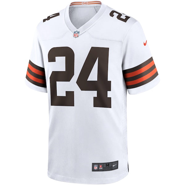 Nick Chubb Cleveland Browns Nike Game Jersey - White/Brown - Image 3