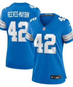 Alternative view of Jalen Reeves-Maybin Detroit Lions Nike Women's Team Game Jersey -  Blue