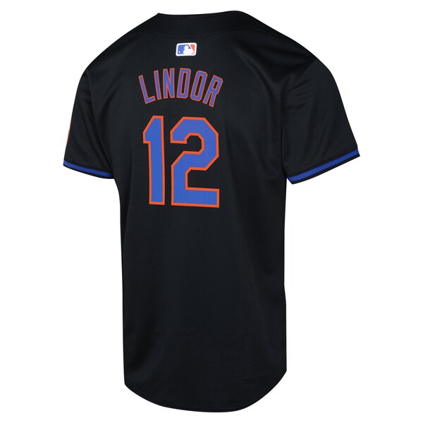 Francisco Lindor New York Mets Nike Youth Alternate Limited Player Jersey - Black - Image 3