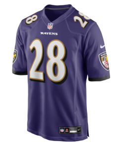Alternative view of Taven Bryan Baltimore Ravens Nike Team Game Jersey -  Purple