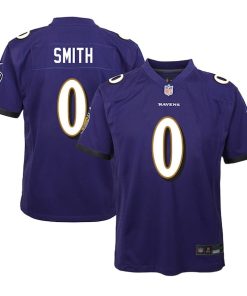 Roquan Smith Baltimore Ravens Nike Youth Team Player Game Jersey - Purple