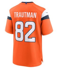 Alternative view of Adam Trautman Denver Broncos Nike Team Game Jersey -  Orange