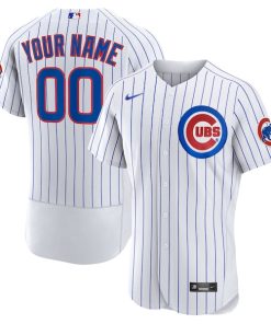 Chicago Cubs Nike Home Authentic Custom Jersey - White