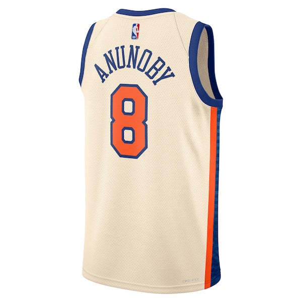 OG Anunoby New York Knicks Nike Unisex 2025/26 Swingman Jersey - Cream - City Edition - Image 3