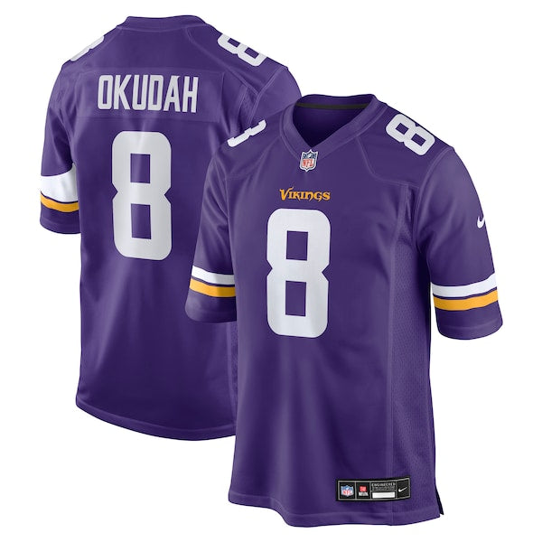 Jeff Okudah Minnesota Vikings Nike Team Game Jersey - Purple