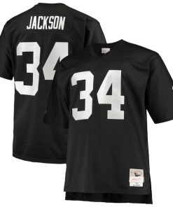 Alternative view of Bo Jackson Las Vegas Raiders Big & Tall 1988 Retired Player Replica Jersey - Black/White