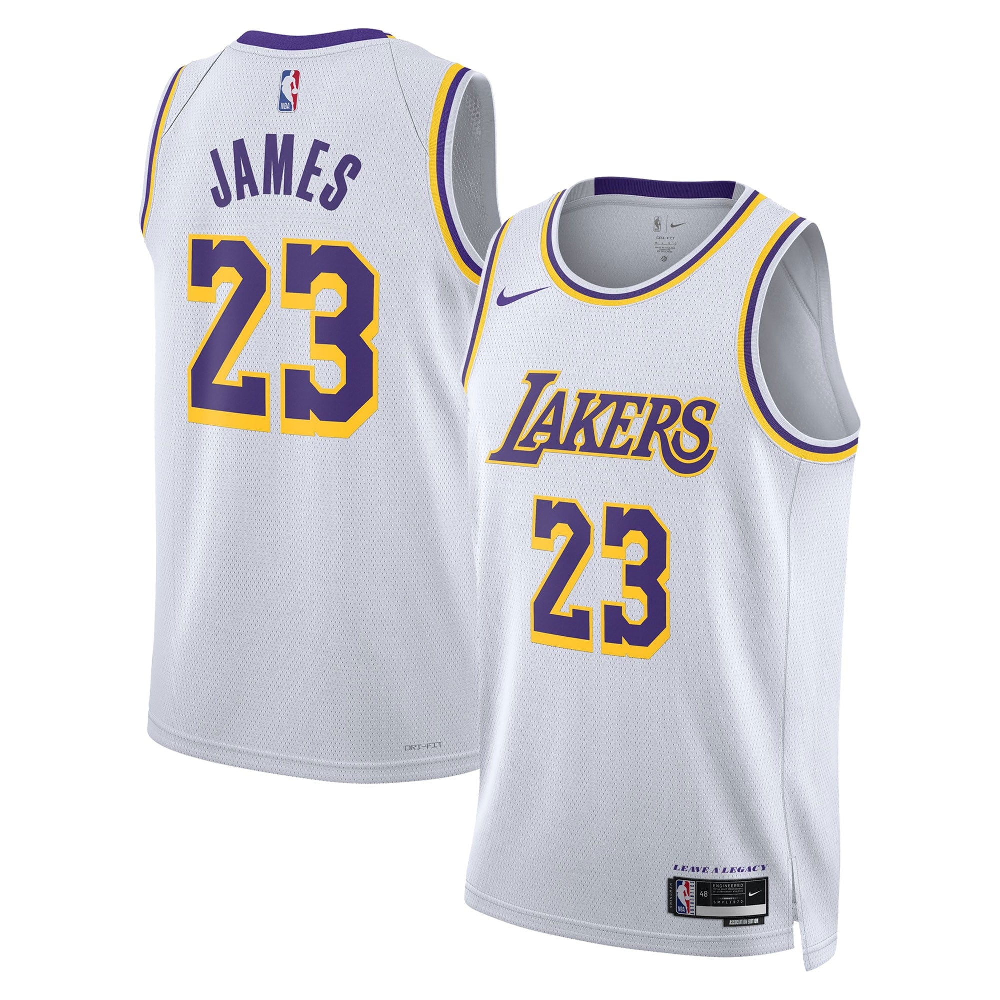 LeBron James Los Angeles Lakers Nike Unisex Swingman Jersey - Icon Edition - Gold/White - Image 4