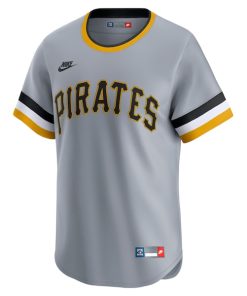Alternative view of Pittsburgh Pirates Nike Cooperstown Collection Limited Jersey - Gray