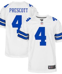 Alternative view of Dak Prescott Dallas Cowboys Nike Youth Game Jersey - White/Navy