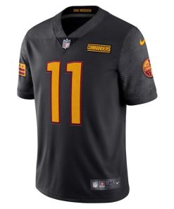 Alternative view of Carson Wentz Washington Commanders Nike Alternate Vapor Limited Jersey - Black