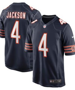 Alternative view of Eddie Jackson Chicago Bears Nike Game Player Jersey - Navy/White