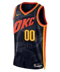 Alternative view of Oklahoma City Thunder Nike Unisex 2023/24 Custom Swingman Jersey - Navy - City Edition