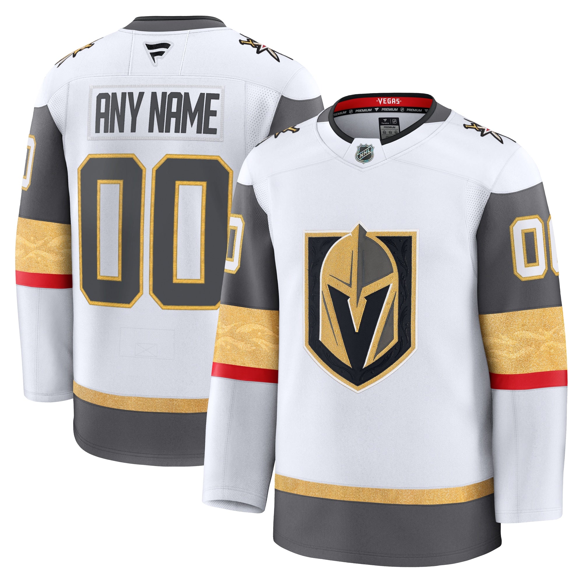 Vegas Golden Knights Home Premium Custom Jersey - Gold/Gray/White - Image 6