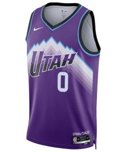 Alternative view of Taylor Hendricks Utah Jazz Nike Unisex Swingman Jersey - Icon Edition - Purple