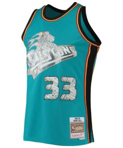 Alternative view of Grant Hill Detroit Pistons 1998/99 Hardwood Classics NBA 75th Anniversary Diamond Swingman Jersey - Teal
