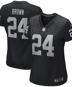 Willie Brown Las Vegas Raiders Nike Women's Game Retired Player Jersey - Black